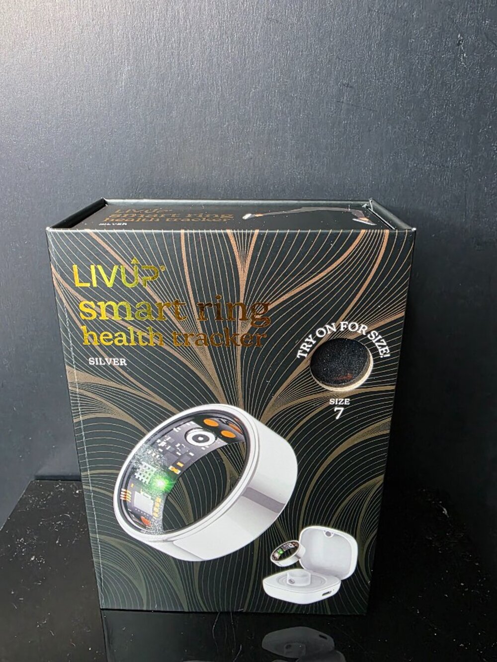 LIVV Smart Ring Health Tracker Silver Size 7 Fitness Sleep Monitor NEW